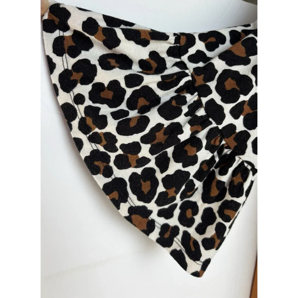 Michael Kors Womens Tops Size Medium Leopard Print Cotton Blend